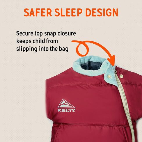 Kelty Space Cadet Infant and Toddler Sized Arms-Out Sleeping Bag, 30-40F Degree Rated, 8M-4T, Fleece-Lined Hand Covers in Saudi Arabia