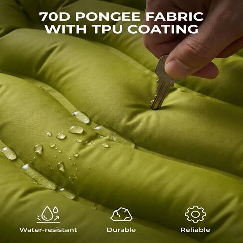 Sleeping Pad for Camping, Ultralight Inflatable Camping Mattress with Built-in Foot Pump and Pillow, Compact for Backpacking Hiking and Travel in Saudi Arabia
