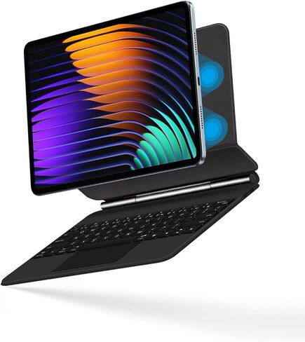 Magic Keyboard Case for Xiaomi Mi Pad 5/5 Pro 11inch English Wireless Backlit Keyboard Case with Trackpad Floating Cantilever Stand Multi-Touch Trackpad for XiaoMi Pad 5/5 Pro (Black) in Saudi Arabia