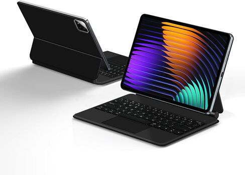 Magic Keyboard Case for Xiaomi Mi Pad 5/5 Pro 11inch English Wireless Backlit Keyboard Case with Trackpad Floating Cantilever Stand Multi-Touch Trackpad for XiaoMi Pad 5/5 Pro (Black) in Saudi Arabia
