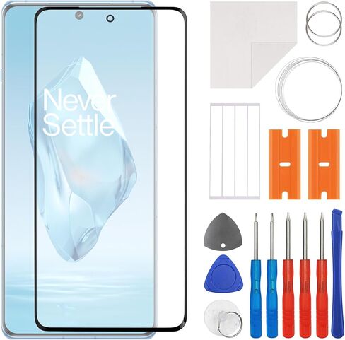 New Front Screen Glass Outer Panel Lens Replacement +OCA Compatible with OnePlus 12R 1+12R with Upgraded Repair Kit- No LCD Screen and Touch Digitizer in Saudi Arabia