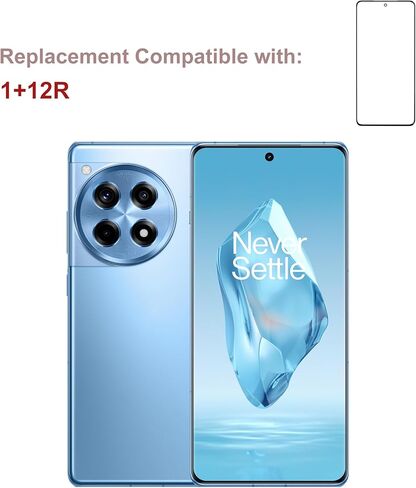 New Front Screen Glass Outer Panel Lens Replacement +OCA Compatible with OnePlus 12R 1+12R with Upgraded Repair Kit- No LCD Screen and Touch Digitizer in Saudi Arabia