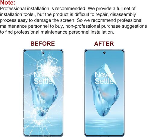 New Front Screen Glass Outer Panel Lens Replacement +OCA Compatible with OnePlus 12R 1+12R with Upgraded Repair Kit- No LCD Screen and Touch Digitizer in Saudi Arabia
