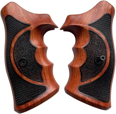 مقابض خشبية من Padauk وAfzelia مصنوعة يدويًا (درجتان) متوافقة مع Tauaruss Raging Bull/Raging Hunter 454 460 480 500 حجم إطار كبير، مدقق وملمس خشن #Raging02 in Saudi Arabia
