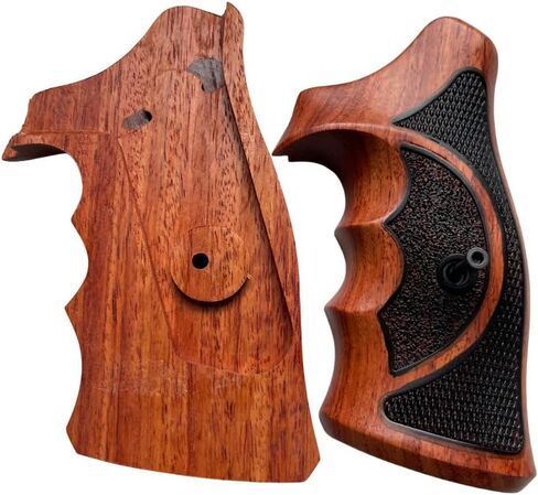 مقابض خشبية من Padauk وAfzelia مصنوعة يدويًا (درجتان) متوافقة مع Tauaruss Raging Bull/Raging Hunter 454 460 480 500 حجم إطار كبير، مدقق وملمس خشن #Raging02 in Saudi Arabia