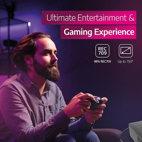 Philips، جهاز عرض ذكي GamePix 800، DLP، مسرح منزلي، 1920 × 1080 بكسل، Full HD، معدل تحديث 120 هرتز، Google TV، 2500 لومن، أسود in Saudi Arabia
