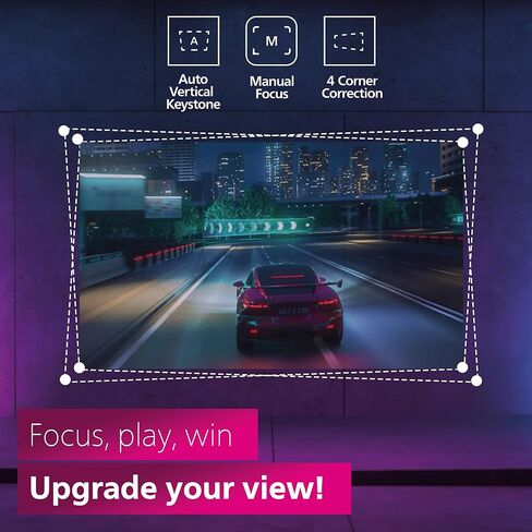 Philips، جهاز عرض ذكي GamePix 800، DLP، مسرح منزلي، 1920 × 1080 بكسل، Full HD، معدل تحديث 120 هرتز، Google TV، 2500 لومن، أسود in Saudi Arabia