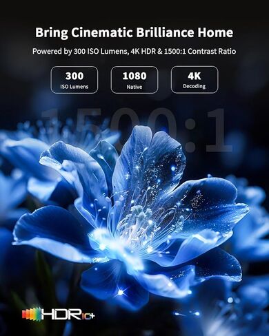 جهاز عرض WEMAX Google TV الذكي مع Netflix مرخص، FHD 1080P، جهاز عرض مدعوم بدقة 4K مع WIFI وبلوتوث، جهاز عرض أفلام محمول في الهواء الطلق، صوت دولبي، مسرح منزلي لغرفة النوم، مكبرات صوت مزدوجة in Kuwait
