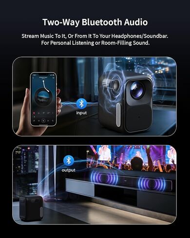 جهاز عرض WEMAX Google TV الذكي مع Netflix مرخص، FHD 1080P، جهاز عرض مدعوم بدقة 4K مع WIFI وبلوتوث، جهاز عرض أفلام محمول في الهواء الطلق، صوت دولبي، مسرح منزلي لغرفة النوم، مكبرات صوت مزدوجة in Kuwait