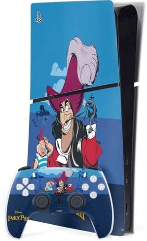 Skinit Decal Gaming Skin Compatible with PS5 Slim Digital Edition Bundle - Officially Licensed Disney Peter Pan Wendy and The Boys to Neverland Design in Saudi Arabia