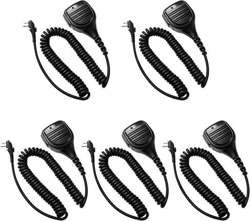 Akoree 5 Pack Speaker Microphone for BD500 BD502i Handheld Shoulder Mic with 3.5mm Audio Jack for Hytera PD502 PD502i PD402i PD562i PD562 HYT TC-508 TC-580 TC-610 RCA RDR2500 in Saudi Arabia