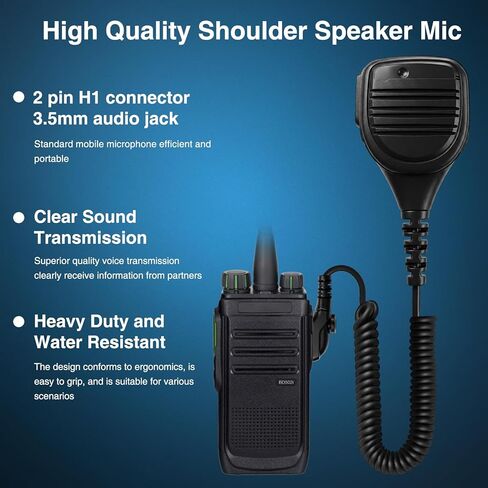 Akoree 5 Pack Speaker Microphone for BD500 BD502i Handheld Shoulder Mic with 3.5mm Audio Jack for Hytera PD502 PD502i PD402i PD562i PD562 HYT TC-508 TC-580 TC-610 RCA RDR2500 in Saudi Arabia