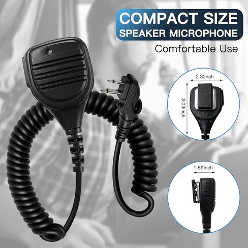 Akoree 5 Pack Speaker Microphone for BD500 BD502i Handheld Shoulder Mic with 3.5mm Audio Jack for Hytera PD502 PD502i PD402i PD562i PD562 HYT TC-508 TC-580 TC-610 RCA RDR2500 in Saudi Arabia