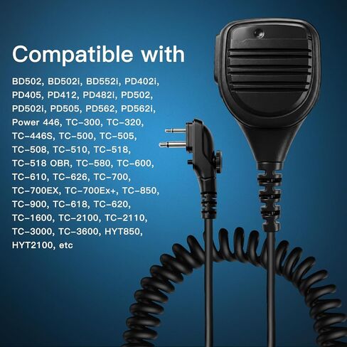 Akoree 5 Pack Speaker Microphone for BD500 BD502i Handheld Shoulder Mic with 3.5mm Audio Jack for Hytera PD502 PD502i PD402i PD562i PD562 HYT TC-508 TC-580 TC-610 RCA RDR2500 in Saudi Arabia