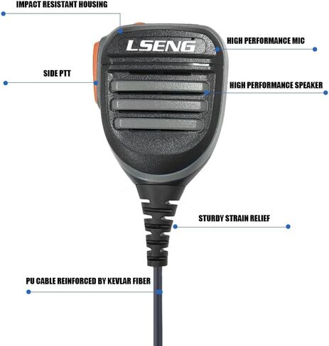 مكبر صوت لاسلكي ميكروفون ثنائي الاتجاه وميكروفون راديو متوافق مع Baofeng UV-5R Retevis Kenwood Quansheng UVK5 Pxton PX-888S 2pack in Kuwait