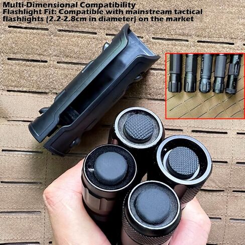 Tactical Flashlight Holster, 360 Degrees Rotating Quick Draw Tactical Flashlight Holder in Saudi Arabia