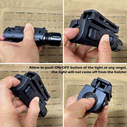 Tactical Flashlight Holster, 360 Degrees Rotating Quick Draw Tactical Flashlight Holder in Saudi Arabia
