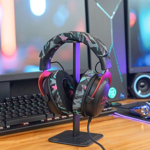 وسادات أذن من جل التبريد من WC Freeze وحزمة من السيليكون BandZ لسماعات الرأس HyperX Cloud | وسادات أذن بديلة من جل التبريد وغطاء عصابة رأس من السيليكون | التسعينات باللون الأسود in Saudi Arabia