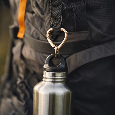 Heart Shape Keychain Clip, 10 Pcs Cute Heart Carabiner Gold Key Ring Spring Snap Clasp Hook Zinc Alloy Backpack Clips for Camping Hiking Traveling Fishing in Saudi Arabia