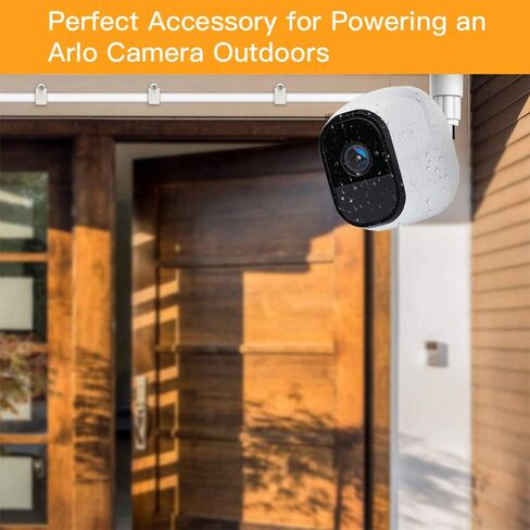 كابل الطاقة، كابل شحن تمديد الطاقة EaseBuy ومحول شاحن لـ Arlo Pro & Pro 2 وArlo Go، مقاوم للطقس في الهواء الطلق في الداخل، حل الحاجة إلى شحن البطاريات باستمرار (أبيض، 10 أقدام/3 أمتار) in Kuwait