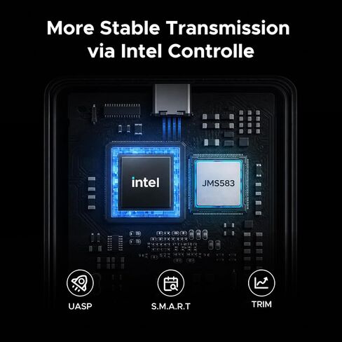 حاوية UGREEN 80 جيجابت في الثانية M.2 NVMe SSD مع تبديد الحرارة بزعنفة ألمنيوم مزدوجة الجوانب، محرك SSD خارجي بدون ضوضاء متوافق مع MacBook/Mac mini/Studio M1-M5 Pro/Max Thunderbolt 4/3/USB4/3.2/3.0 in Saudi Arabia