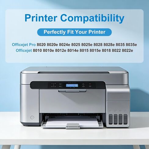 مجموعة خراطيش حبر 910XL بديلة لخراطيش حبر HP 910، متوافقة مع طابعة HP OfficeJet Pro 8020 8025 8035 8015e 8028e، 910 أسود و910 حبر ملون، تم تحديثها باستخدام V19.8.1 (4 عبوات) in Kuwait