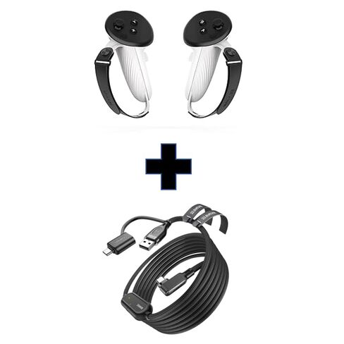 كابل وصلة AMVR مع شحن بطول 16 قدم متوافق مع Meta Quest 3/3S/2/Pico 4 مقابض تحكم متوافقة مع Meta/Oculus Quest 3/Quest 3S in Kuwait