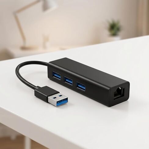 محول USB 2.0 إلى إيثرنت بلاستيكي، محول LAN لبطاقة الشبكة السلكية 10/100 ميجا بت في الثانية RJ45، التوصيل والتشغيل لأجهزة الكمبيوتر المحمول، وأجهزة الكمبيوتر المكتبية، والكمبيوتر المحمول، للمكتب، والمهاجع، وشبكة الحرم الجامعي - أسود in Saudi Arabia