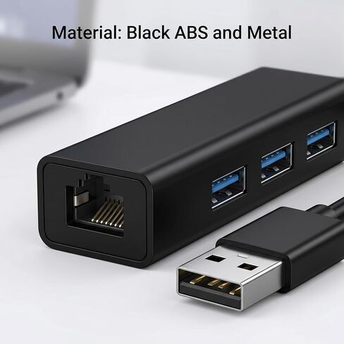 محول USB 2.0 إلى إيثرنت بلاستيكي، محول LAN لبطاقة الشبكة السلكية 10/100 ميجا بت في الثانية RJ45، التوصيل والتشغيل لأجهزة الكمبيوتر المحمول، وأجهزة الكمبيوتر المكتبية، والكمبيوتر المحمول، للمكتب، والمهاجع، وشبكة الحرم الجامعي - أسود in Saudi Arabia