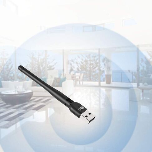 محول لاسلكي AC650 USB ثنائي النطاق 2.4G/5G بطاقة الشبكة واي فاي دونجل مع هوائي خارجي عالي الكسب لسطح المكتب والكمبيوتر المحمول والكمبيوتر الشخصي in Saudi Arabia