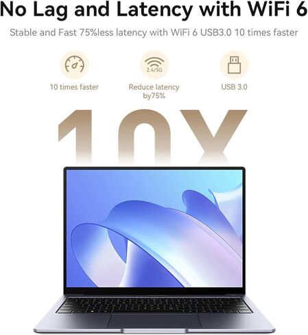 محول واي فاي AX1800 WiFi 6 USB للكمبيوتر المكتبي والكمبيوتر المحمول، محول شبكة لاسلكي 802.11ax مع نطاق مزدوج 2.4 جيجا هرتز، 5 جيجا هرتز، 4 هوائيات عالية الكسب، WPA3، USB3.0، بدون برامج تشغيل لنظام التشغيل Windows 11/10 (AX1800) in Kuwait