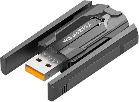 USB WiFi Adapter WiFi Dongle 1900 Mbps Max Speed, Ultra-Long Range Signal Reception|Wireless USB WiFi 6 Adapter for Desktops & Laptops | Dual-Network Card connectivity (Black) in Saudi Arabia