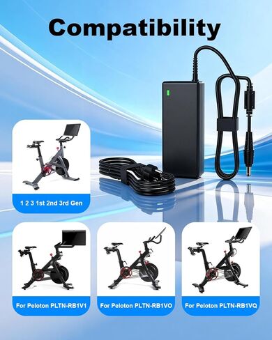 استبدال سلك الطاقة لدراجة التمرين Peloton، شاحن محول تيار متردد 12 فولت 5 أمبير 60 وات متوافق مع Peloton PLTN-RB1V1 PLTN-RB1VO PLTN-RB1VQ ATS050TP121 مزود الطاقة - غير متوافق مع Bike Plus in Kuwait