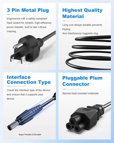 استبدال سلك الطاقة لدراجة التمرين Peloton، شاحن محول تيار متردد 12 فولت 5 أمبير 60 وات متوافق مع Peloton PLTN-RB1V1 PLTN-RB1VO PLTN-RB1VQ ATS050TP121 مزود الطاقة - غير متوافق مع Bike Plus in Kuwait
