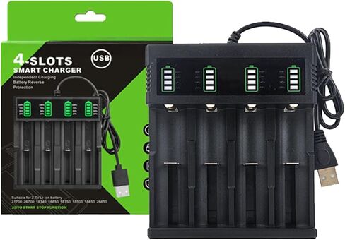 21700 Battery Charger 1 Bay, 18650 Charger 2A Quick Charger for 3.7V-4.2V Rechargeable Batteries 21700 18650 17670 16340 14500 10443 Battery (Not Included Batteries) in Saudi Arabia