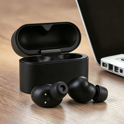 أطراف سماعات أذن بديلة من إسفنج الذاكرة لجهاز Sony WF-1000XM6، داخلية مع شبكة غبار، أطراف أذن إسفنجية ناعمة مع صندوق تخزين محمول (4، أسود، XS/S/M/L) in Kuwait