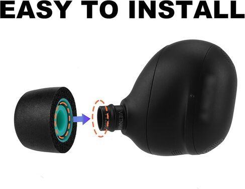 أطراف سماعات أذن بديلة من إسفنج الذاكرة لجهاز Sony WF-1000XM6، داخلية مع شبكة غبار، أطراف أذن إسفنجية ناعمة مع صندوق تخزين محمول (4، أسود، XS/S/M/L) in Kuwait