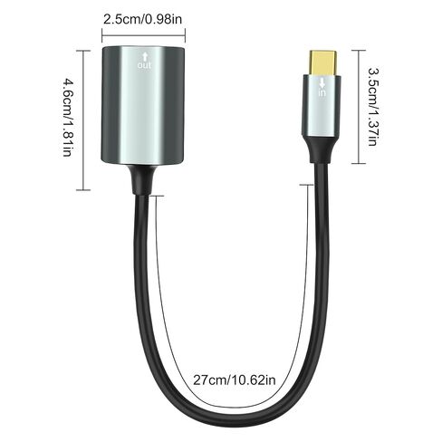 XMSJSIY USB من النوع C إلى SPDIF كابل صوت بصري من النوع C ذكر إلى TOSLINK أنثى PCM محول صوت ستيريو للكمبيوتر المحمول MacBook - 30 سم/11.8 بوصة in Saudi Arabia