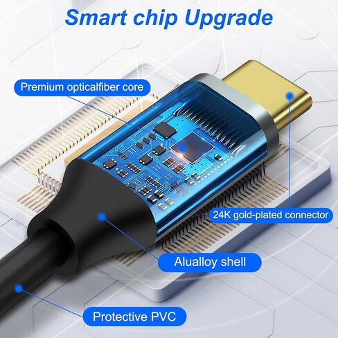 XMSJSIY USB من النوع C إلى SPDIF كابل صوت بصري من النوع C ذكر إلى TOSLINK أنثى PCM محول صوت ستيريو للكمبيوتر المحمول MacBook - 30 سم/11.8 بوصة in Saudi Arabia