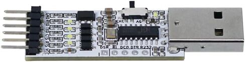 CH340G USB to TTL Serial Port Module with External 12M Crystal Oscillator Supports 3.3V/5V Voltage Levels 2Mbps Baud Rate Comes with Circuit Protection and Indicator Lights in Saudi Arabia