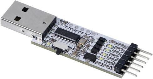 CH340G USB to TTL Serial Port Module with External 12M Crystal Oscillator Supports 3.3V/5V Voltage Levels 2Mbps Baud Rate Comes with Circuit Protection and Indicator Lights in Saudi Arabia