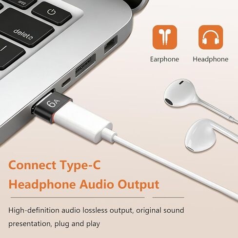 12 حزمة محول USB إلى USB C، USB A ذكر إلى C أنثى شحن سريع ونقل البيانات لهاتف iPhone17 16 15 Plus Pro Max، iPad Air Mini 6 7، Samsung Galaxy S25-S22، iPad Air، Pixel (أسود، 12 حزمة) in Kuwait