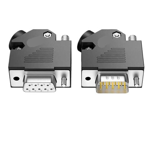 45 Degree Wire Outlet DB9 Connector 2 Row 9pin Male Female Angled Connector Side Outlet 45 ° Plastic 9Pin Serial Port Plug(5A Solid Male) in Saudi Arabia