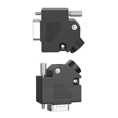 45 Degree Wire Outlet DB9 Connector 2 Row 9pin Male Female Angled Connector Side Outlet 45 ° Plastic 9Pin Serial Port Plug(5A Solid Male) in Saudi Arabia