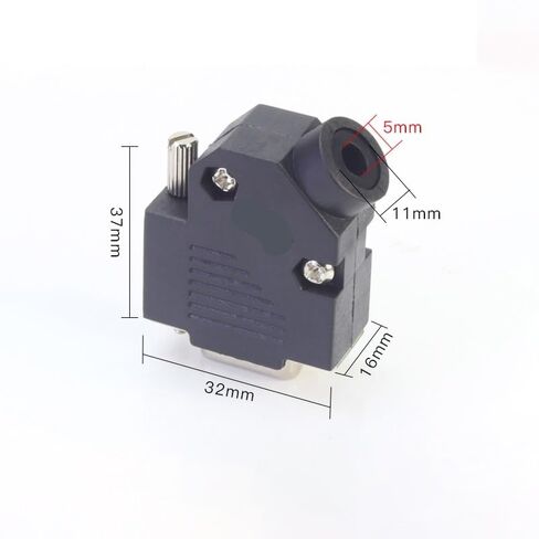 45 Degree Wire Outlet DB9 Connector 2 Row 9pin Male Female Angled Connector Side Outlet 45 ° Plastic 9Pin Serial Port Plug(5A Solid Male) in Saudi Arabia