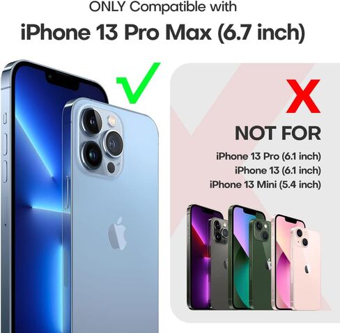 TAURI 5 in 1 for iPhone 13 Pro Max Case Blue, [Military-Grade Drop Protection] Slim Shockproof Phone Lanyard Case 6.7 inch in Saudi Arabia