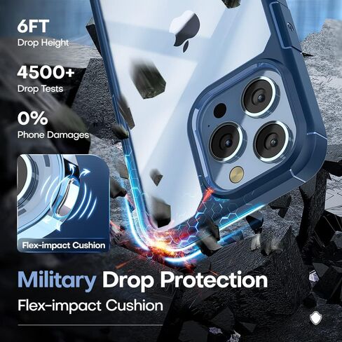 TAURI 5 in 1 for iPhone 13 Pro Max Case Blue, [Military-Grade Drop Protection] Slim Shockproof Phone Lanyard Case 6.7 inch in Saudi Arabia