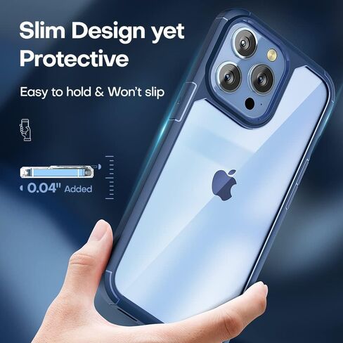TAURI 5 in 1 for iPhone 13 Pro Max Case Blue, [Military-Grade Drop Protection] Slim Shockproof Phone Lanyard Case 6.7 inch in Saudi Arabia