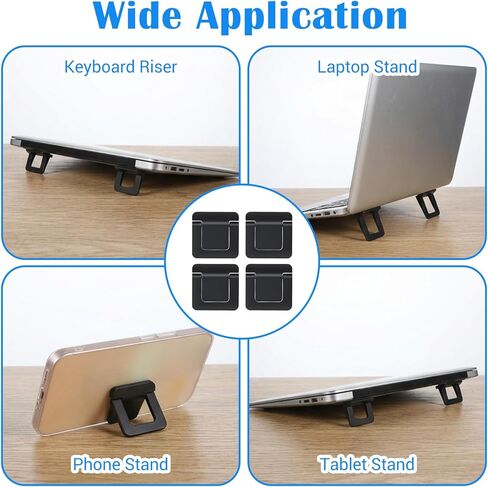 Laptop Feet, 4 Pcs Portable Lightweight Small Laptop Stand, Ergonomic Cooling Keyboard Lifter for for Most Keyboards Laptops in Saudi Arabia
