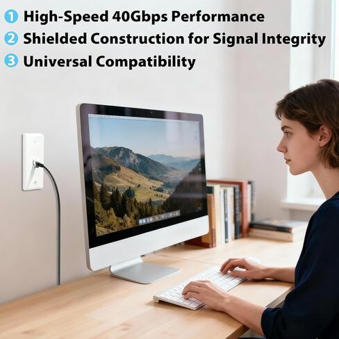 Cyberguys CAT 8 Connector Shielded 180° Keystone Jack 5-Pack, 40Gbps High-Speed RJ45 Ethernet Jack GoldPlated Contacts, Universal Compatibility CAT8/CAT7/CAT6A Cables, Easy Snap-On Design in Saudi Arabia